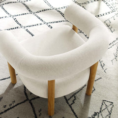 Sable Ivory/Natural Upholstered Fabric Armchair - Ornate Home