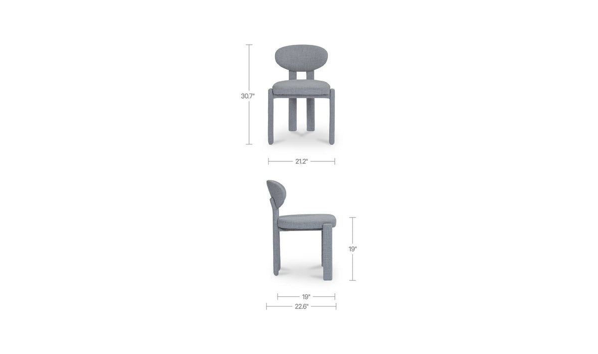 Sable Light Blue Dining Chair (Set of 2) - Ornate Home