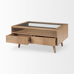 Sable Light Brown Wood Coffee Table - Ornate Home