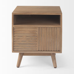 Sable Light Brown Wood Side Table