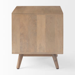 Sable Light Brown Wood Side Table
