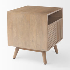 Sable Light Brown Wood Side Table