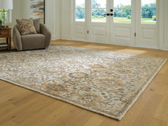 Sableridge Ivory/Taupe/Camel Extra Large Rug - Ornate Home