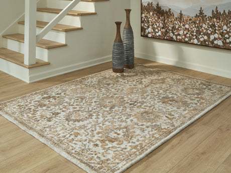 Sableridge Ivory/Taupe/Camel Medium Rug - Ornate Home