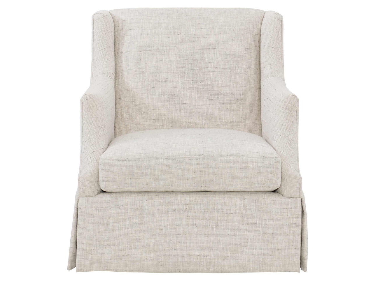 Sabrina White/Cream Fabric Swivel Chair - Ornate Home