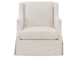 Sabrina White/Cream Fabric Swivel Chair - Ornate Home