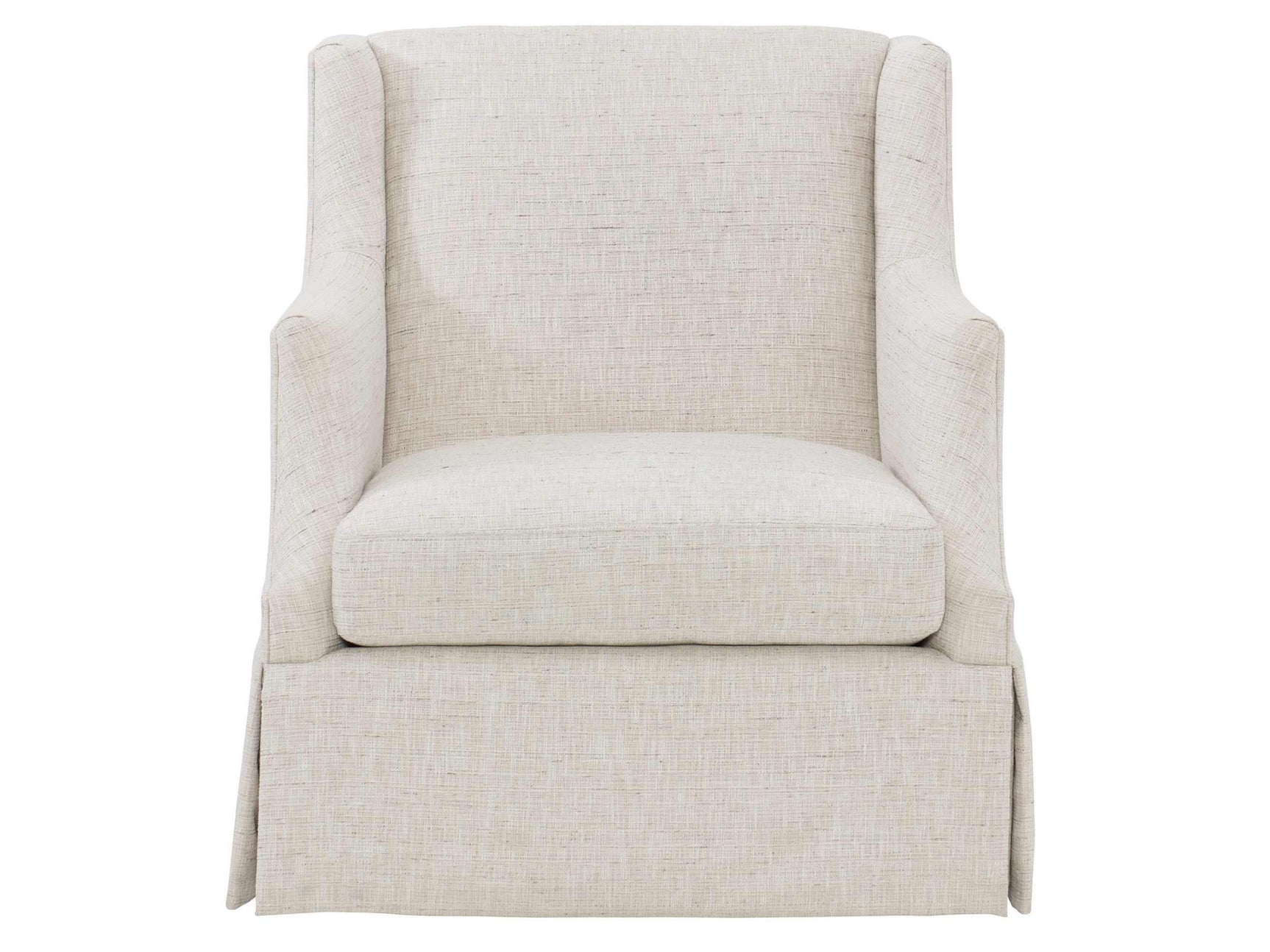 Sabrina White/Cream Fabric Swivel Chair - Ornate Home