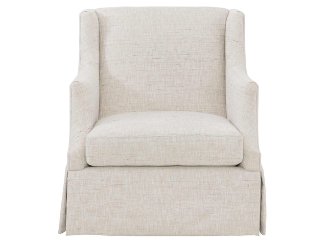 Sabrina White/Cream Fabric Swivel Chair - Ornate Home