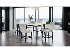 Sabro Black/White Rectangular Counter Height Table - Ornate Home