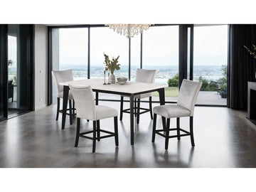 Sabro Black/White Rectangular Counter Height Table - Ornate Home