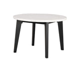 Sabro Black & White Round Counter Ht. Dining Room Table - Ornate Home