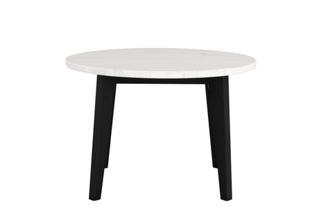 Sabro Black & White Round Counter Ht. Dining Room Table - Ornate Home