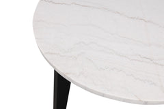 Sabro Black & White Round Counter Ht. Dining Room Table - Ornate Home