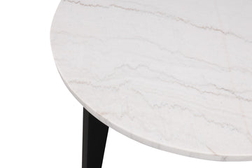 Sabro Black & White Round Counter Ht. Dining Room Table - Ornate Home