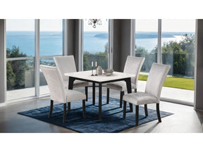 Sabro Black/White Square 5 Piece Dining Set - Ornate Home