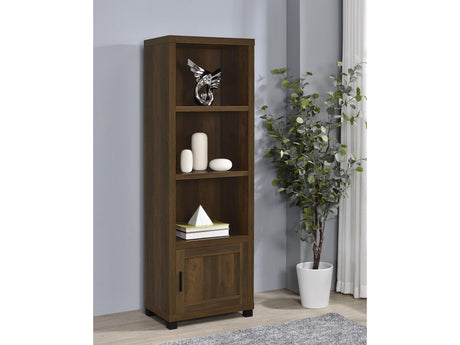 Sachin Dark Pine 3-shelf Engineered Wood Media Tower - Ornate Home