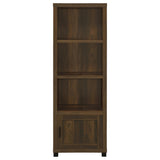 Sachin Dark Pine 3-shelf Engineered Wood Media Tower - Ornate Home