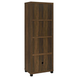 Sachin Dark Pine 3-shelf Engineered Wood Media Tower - Ornate Home