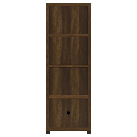 Sachin Dark Pine 3-shelf Engineered Wood Media Tower - Ornate Home