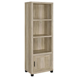 Sachin Distressed Pine 3-shelf Engineered Wood Media Tower - Ornate Home