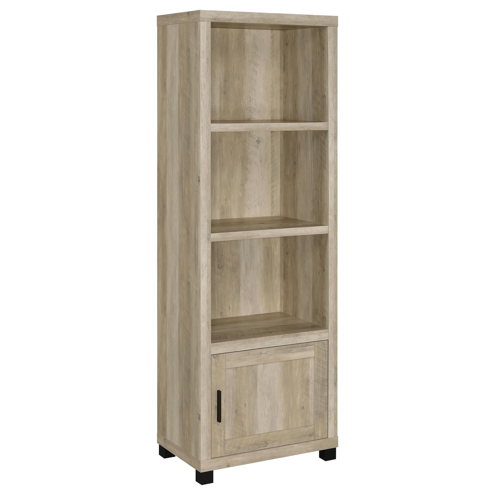 Sachin Distressed Pine 3-shelf Engineered Wood Media Tower - Ornate Home