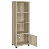 Sachin Distressed Pine 3-shelf Engineered Wood Media Tower - Ornate Home