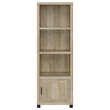 Sachin Distressed Pine 3-shelf Engineered Wood Media Tower - Ornate Home