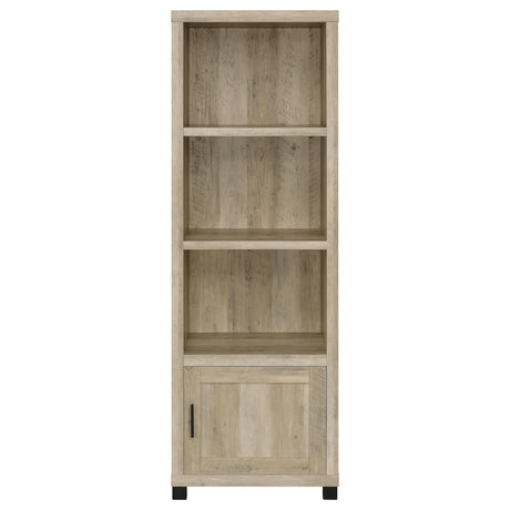Sachin Distressed Pine 3-shelf Engineered Wood Media Tower - Ornate Home