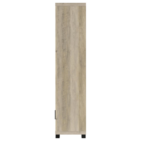 Sachin Distressed Pine 3-shelf Engineered Wood Media Tower - Ornate Home