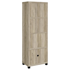 Sachin Distressed Pine 3-shelf Engineered Wood Media Tower - Ornate Home