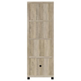 Sachin Distressed Pine 3-shelf Engineered Wood Media Tower - Ornate Home