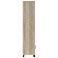 Sachin Distressed Pine 3-shelf Engineered Wood Media Tower - Ornate Home