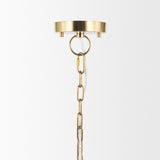 Sadah Gold Tall Clear Blown Glass Metal Pendant Light - Ornate Home