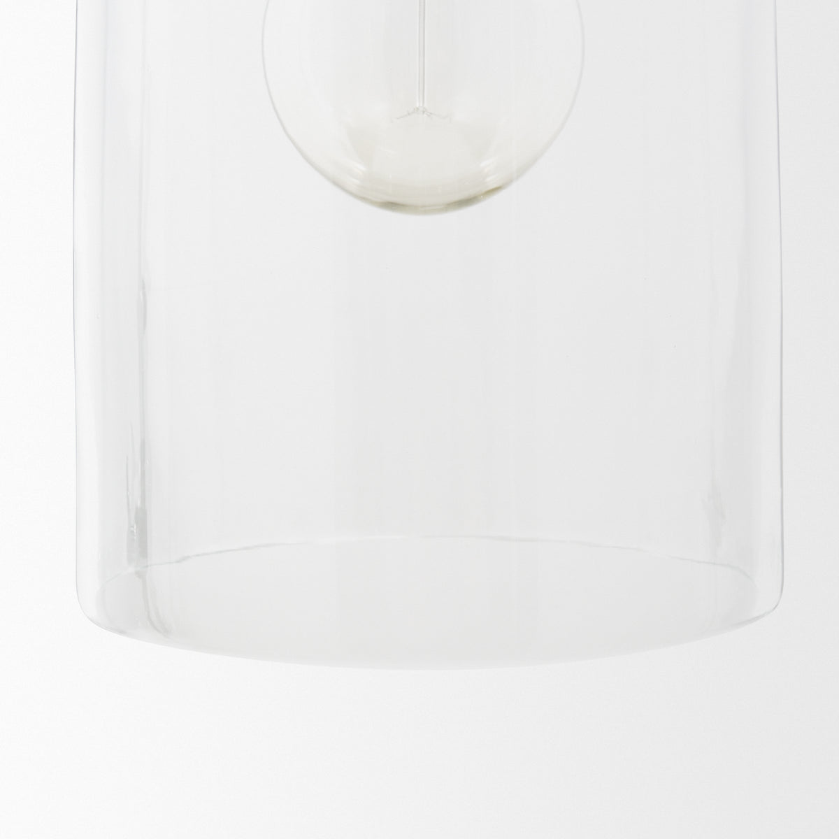 Sadah Gold Tall Clear Blown Glass Metal Pendant Light - Ornate Home