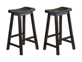Saddleback Black Pub Height Stool - Ornate Home