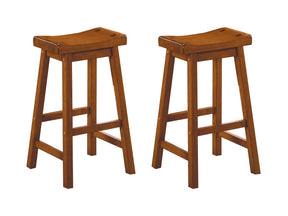 Saddleback Oak Pub Height Stool - Ornate Home