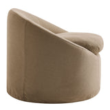 Sadie Almond Slipcovered Linen-Blend Round Accent Chair - Ornate Home