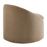 Sadie Almond Slipcovered Linen-Blend Round Accent Chair - Ornate Home