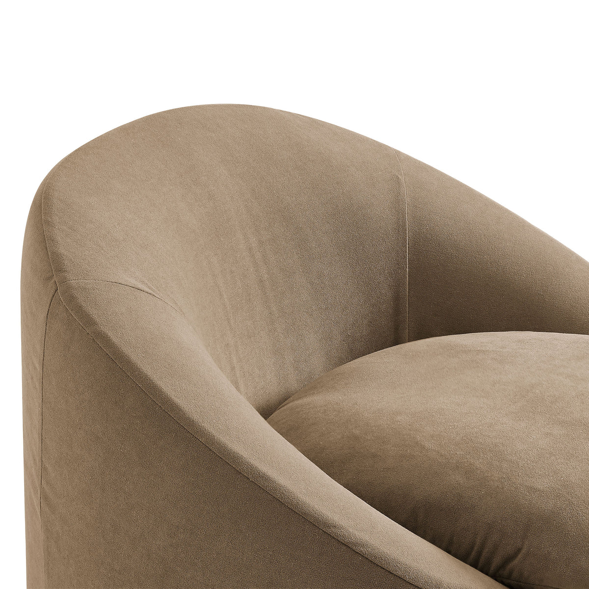 Sadie Almond Slipcovered Linen-Blend Round Accent Chair - Ornate Home