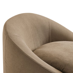 Sadie Almond Slipcovered Linen-Blend Round Accent Chair - Ornate Home