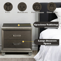 Sadie Dark Champagne Nightstand - Ornate Home