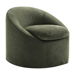 Sadie Sage Slipcovered Linen-Blend Round Accent Chair - Ornate Home