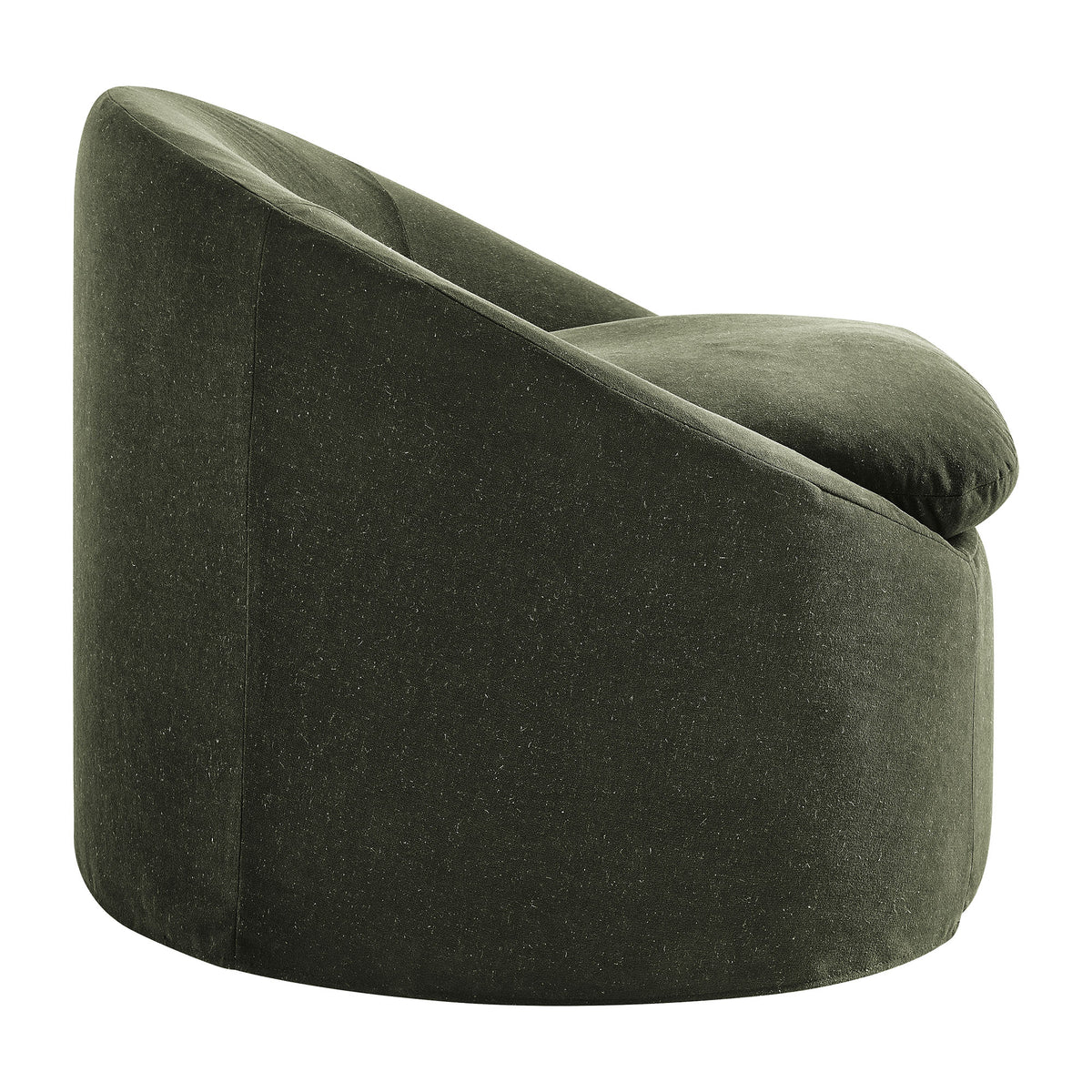 Sadie Sage Slipcovered Linen-Blend Round Accent Chair - Ornate Home