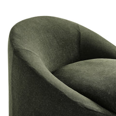 Sadie Sage Slipcovered Linen-Blend Round Accent Chair - Ornate Home