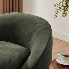 Sadie Sage Slipcovered Linen-Blend Round Accent Chair - Ornate Home