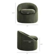 Sadie Sage Slipcovered Linen-Blend Round Accent Chair - Ornate Home