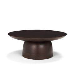 Sadira Mid-Dark Brown Small Solid Wood Round Riser