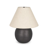 Sadiyah Black/Beige Brushed Metal Table Lamp