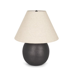 Sadiyah Black/Beige Brushed Metal Table Lamp - Ornate Home