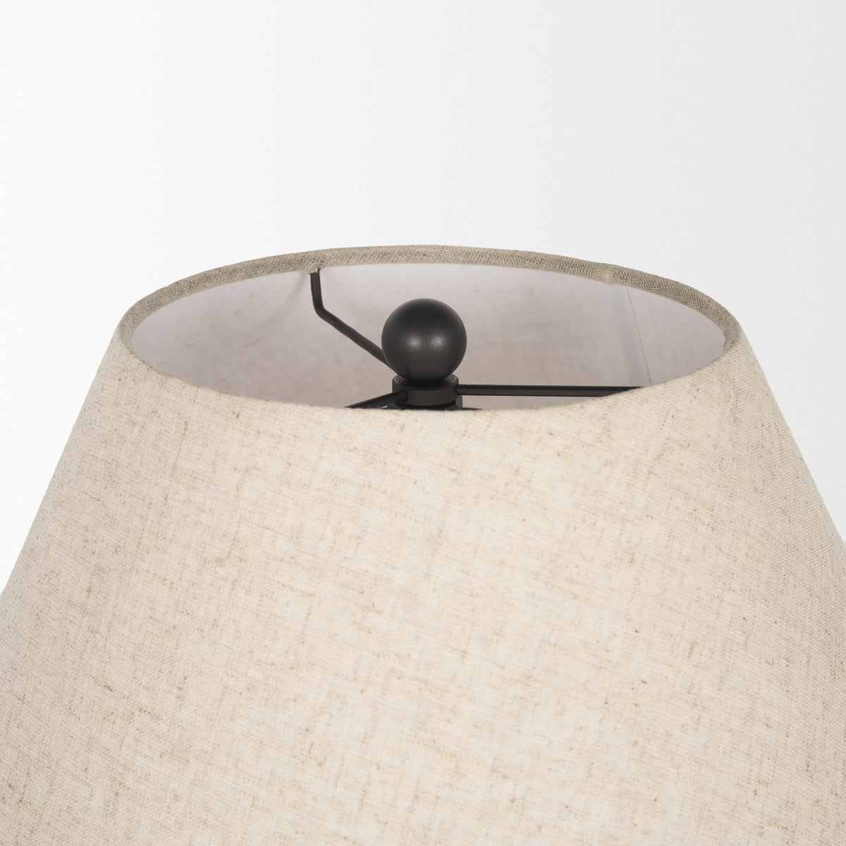 Sadiyah Black/Beige Brushed Metal Table Lamp
